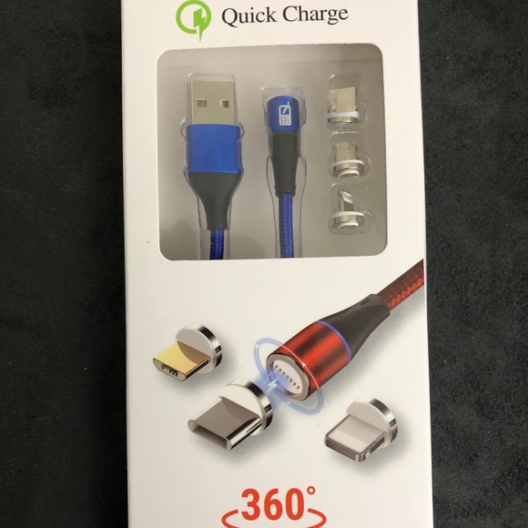 ElectroLust 360 Magnetic Data Cable Blue, Silver - Picture 1 of 5